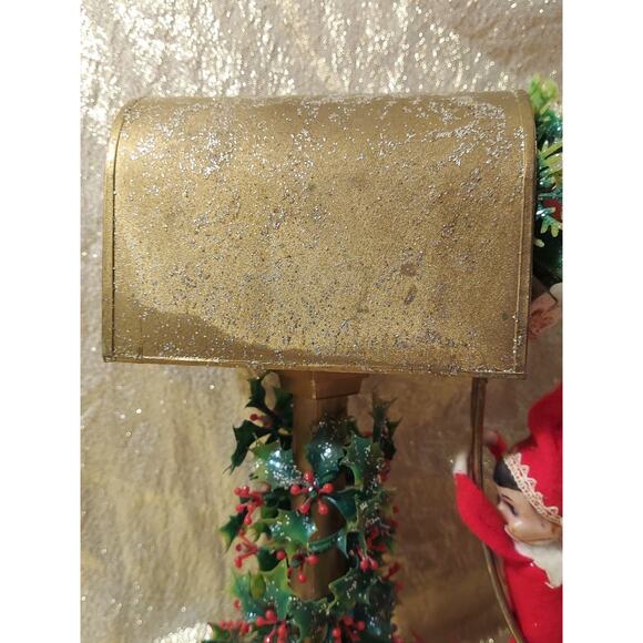 Vintage MCM Pixie Elf Knee Hugger Christmas Mailbox Centerpiece Holiday Decor - Picture 5 of 16